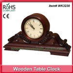 European style wooden table clock big size carfts clock quality quartz clock