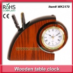 Wooden desktop table watch decorative young town quartz clock